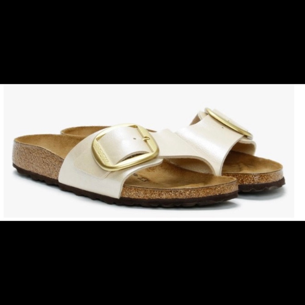 Birkenstock Madrid Big Buckle Graceful Pearl White 38